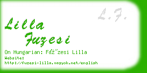 lilla fuzesi business card